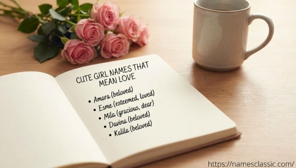 cute girl names that mean love