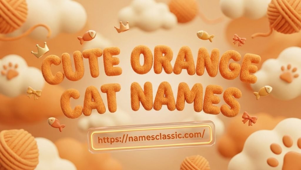cute orange cat names