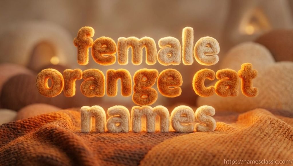 female orange cat names