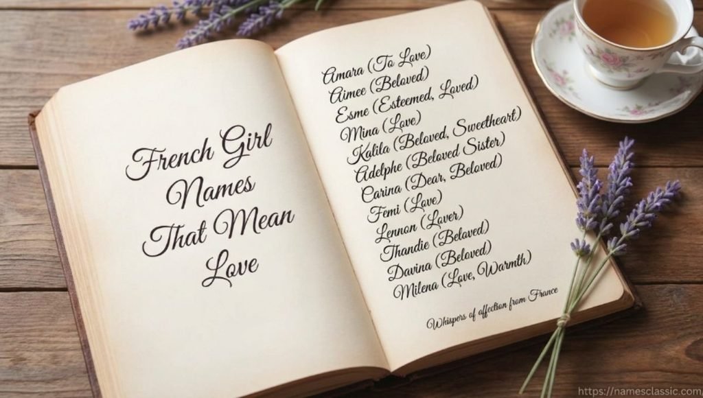 french girl names that mean love
