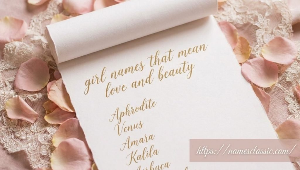 girl names that mean love and beauty