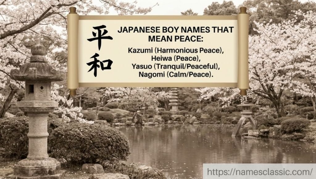 japanese boy names that mean peace
