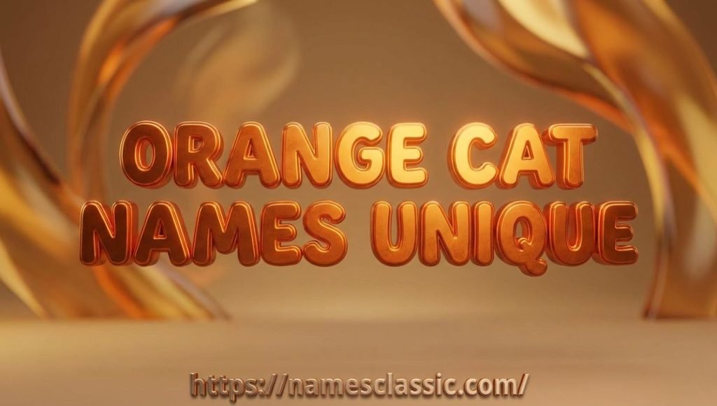 orange cat names unique
