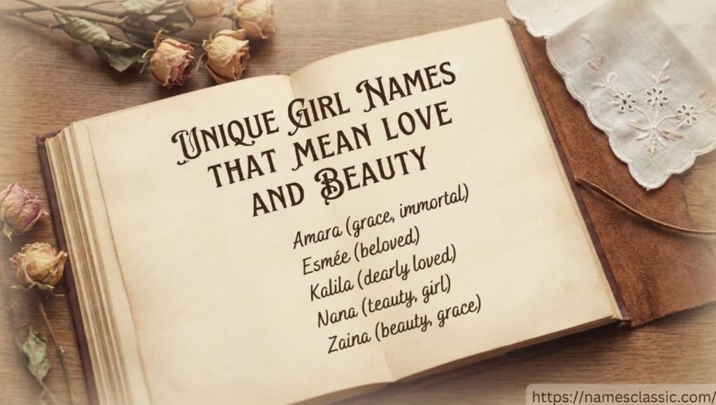 unique girl names that mean love and beauty