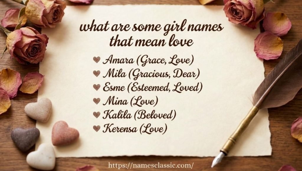what are some girl names that mean love