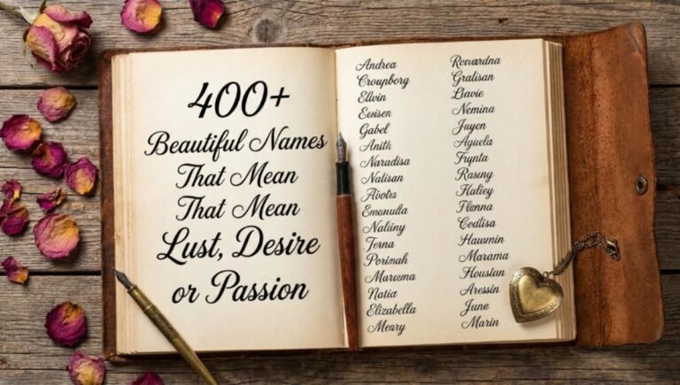 400+ Beautiful Names That Mean Lust, Desire or Passion 