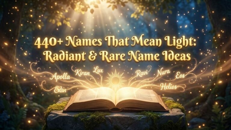 440+ Names That Mean Light: Radiant & Rare Name Ideas 