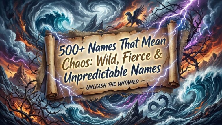 500+ Names That Mean Chaos: Wild, Fierce & Rare Names 