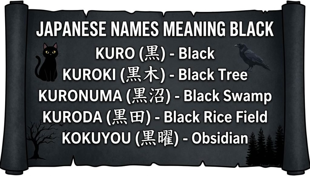 Japanese Names Meaning Black