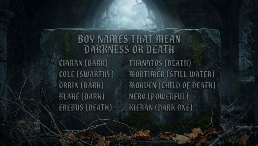 boy names that mean darkness or death