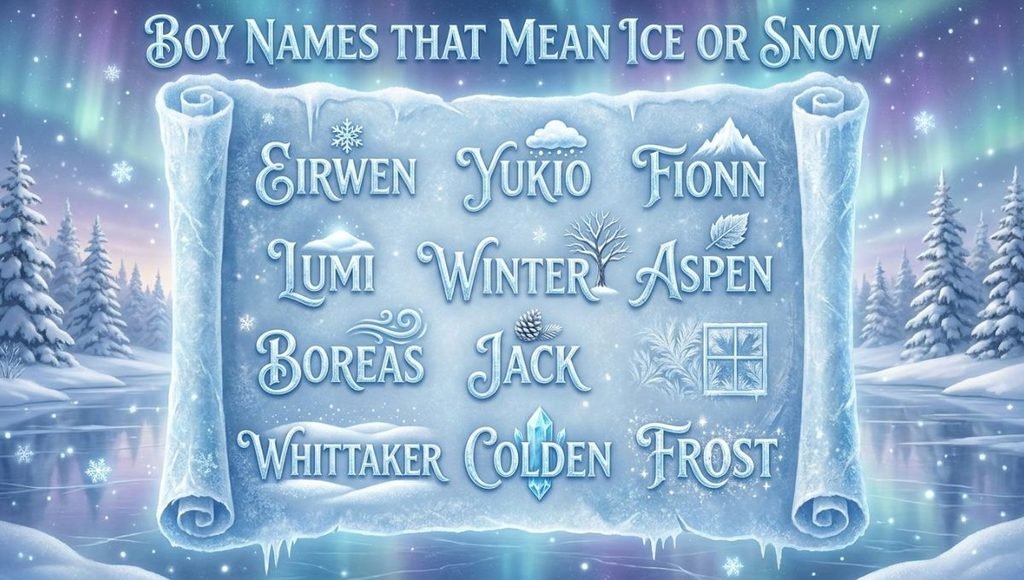 boy names that mean ice or snow