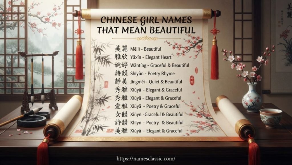 chinese girl names that mean beautiful
