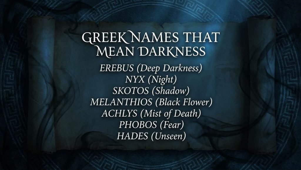 greek names that mean darkness