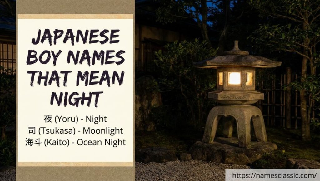 japanese boy names that mean night