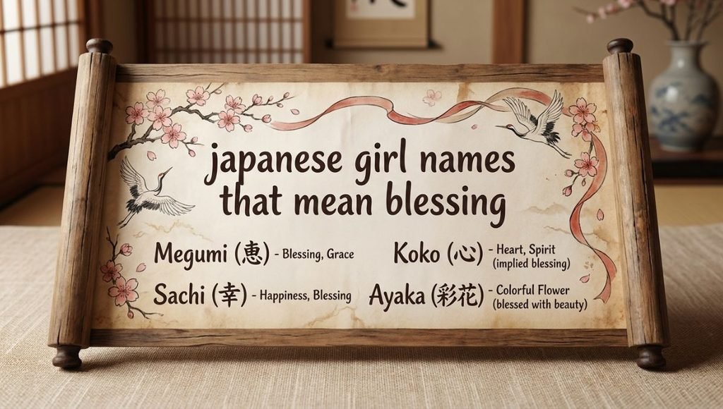 japanese girl names that mean blessing