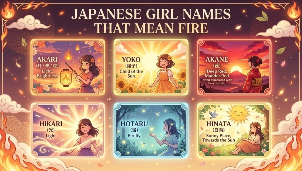 japanese girl names that mean fire