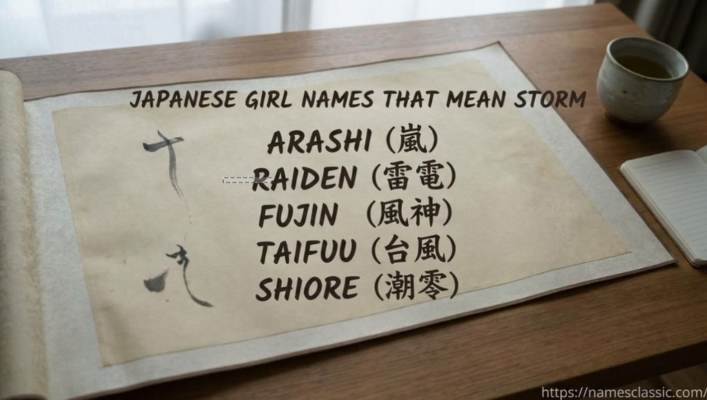japanese girl names that mean storm