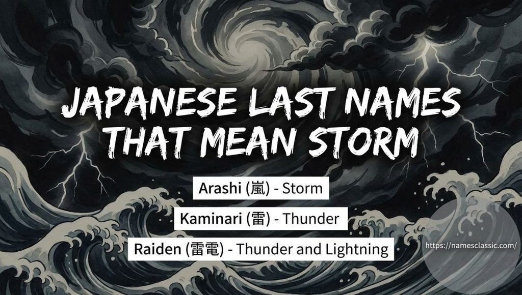 japanese last names that mean storm