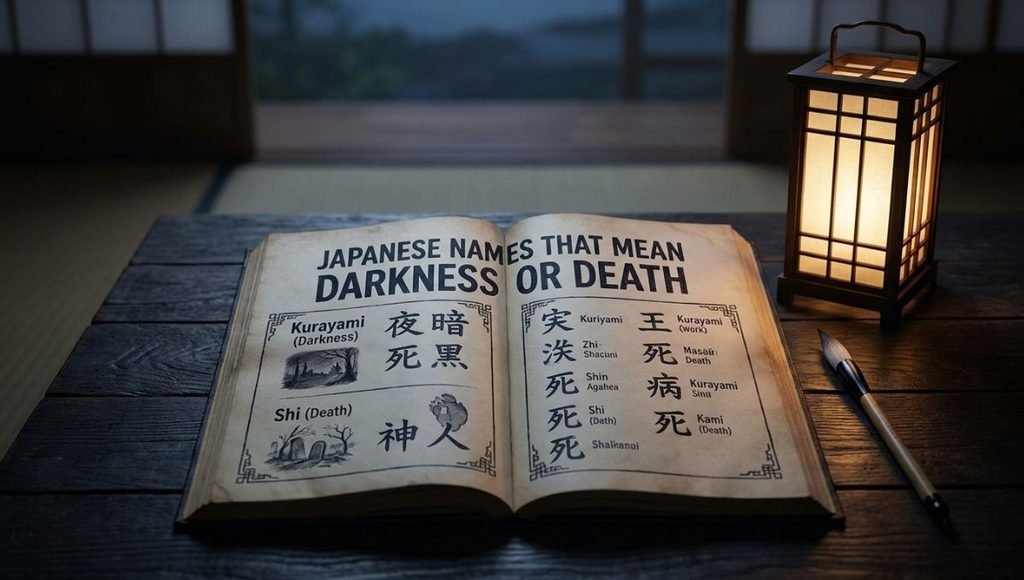 japanese names that mean darkness or death