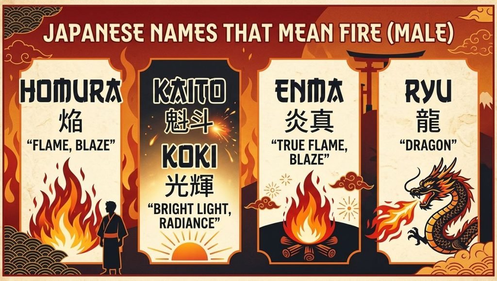 japanese names that mean fire male