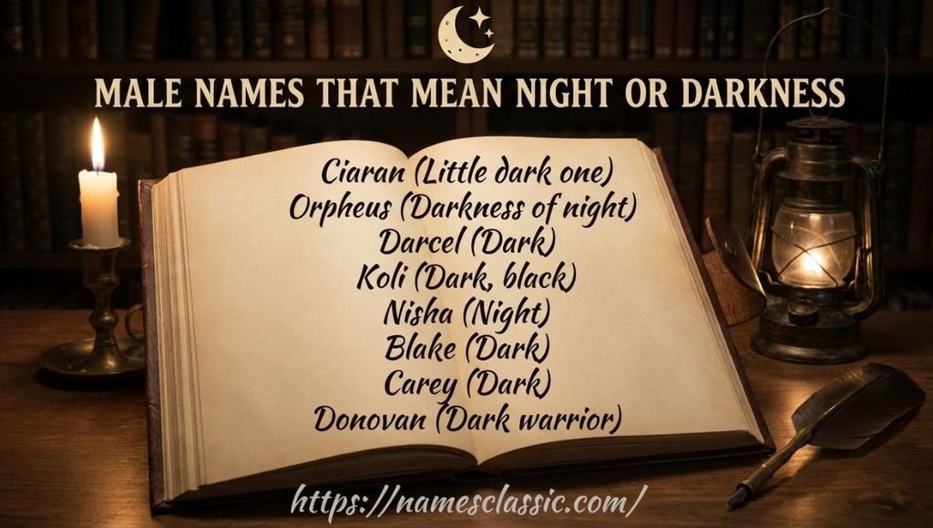 male names that mean night or darkness