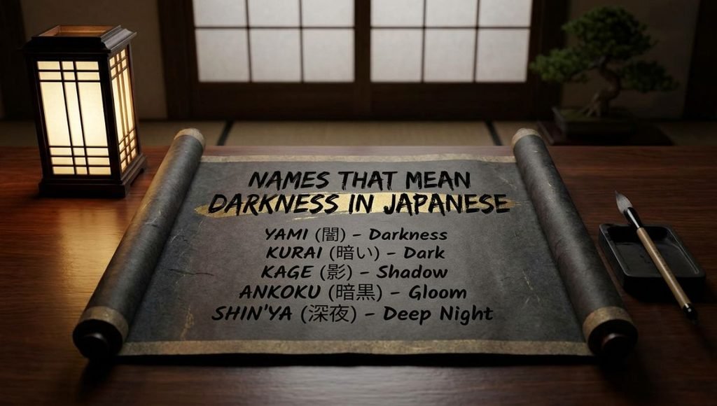 names that mean darkness in japanese