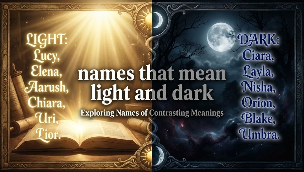 names that mean light and dark