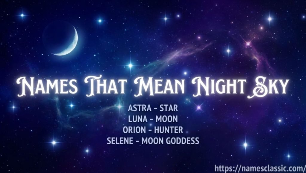 names that mean night sky