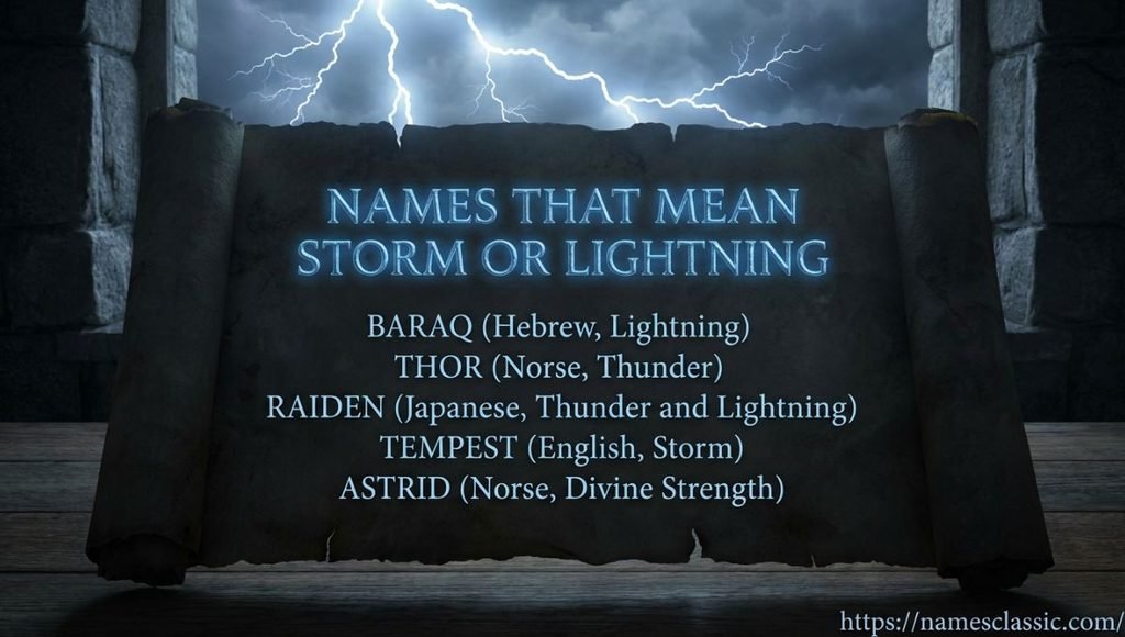 names that mean storm or lightning
