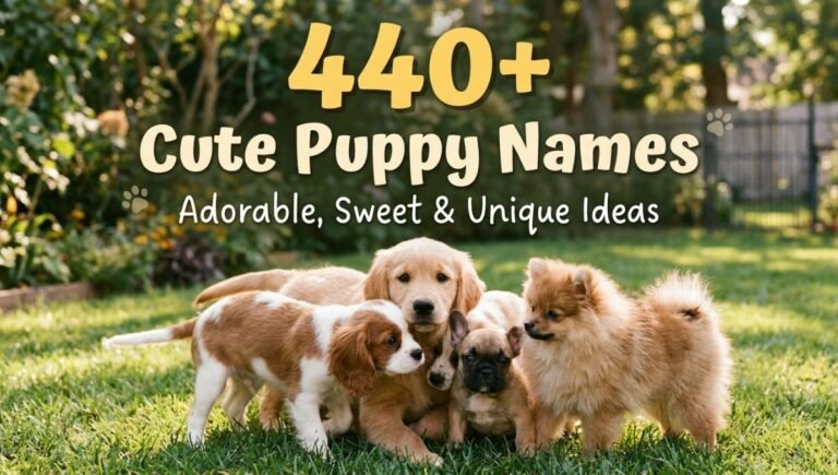 440+ Cute Puppy Names_ Adorable, Sweet & Unique Ideas