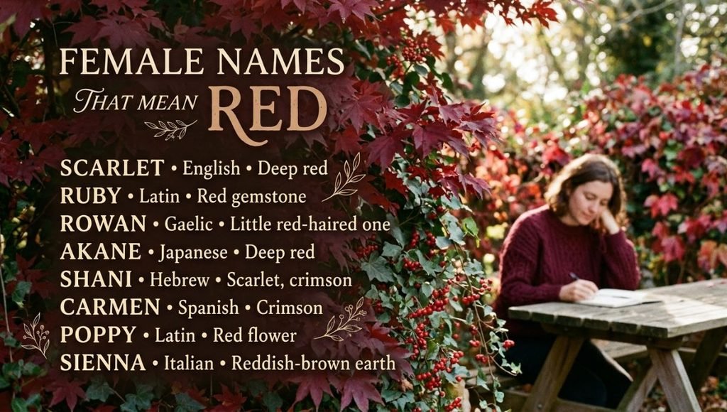 Female Names That Mean Red
