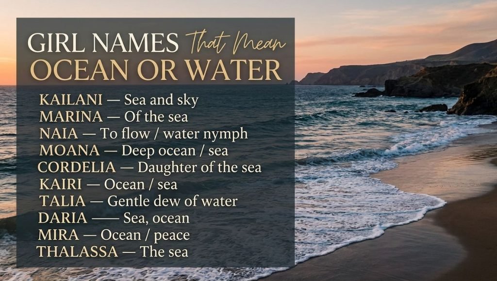 Girl Names That Mean Ocean or Water