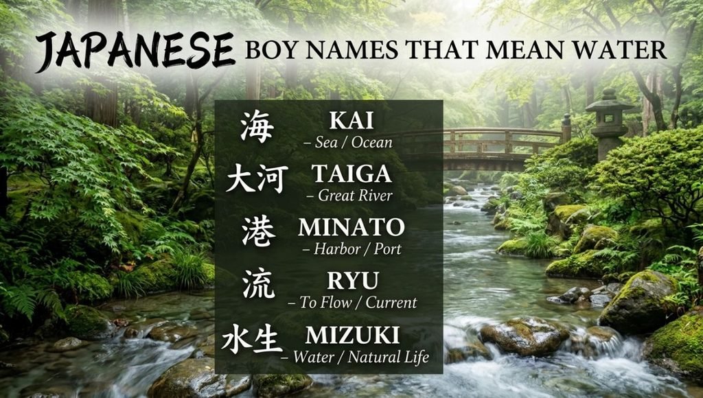 Japanese Boy Names That Mean Water