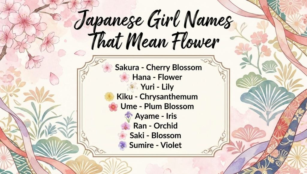 Japanese Girl Names That Mean Flower