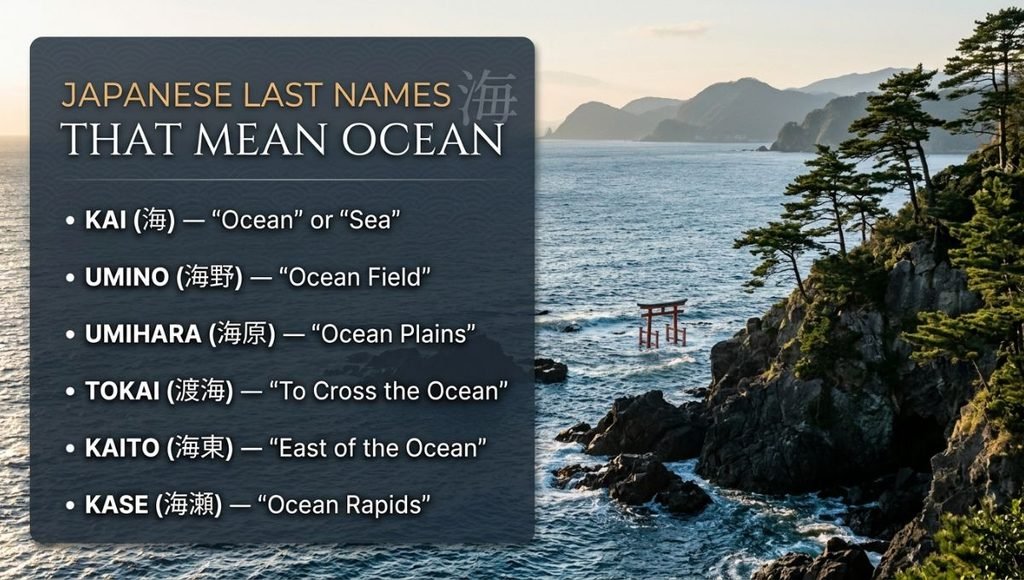 Japanese Last Names That Mean Ocean
