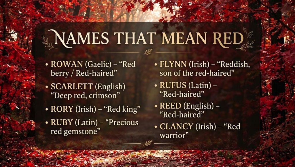 Names That Mean Red