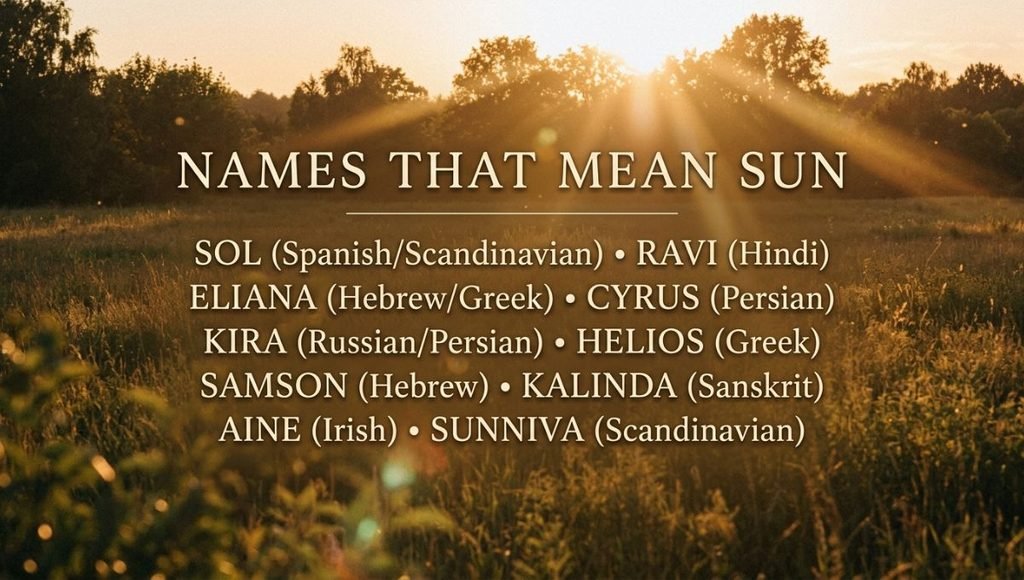 Names That Mean Sun