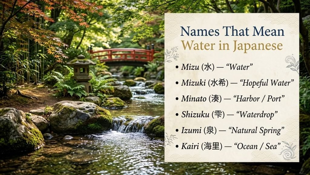 Names That Mean Water in Japanese