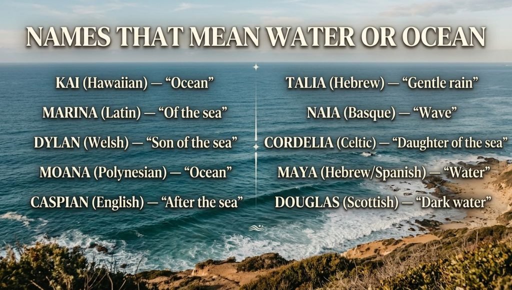 Names That Mean Water or Ocean