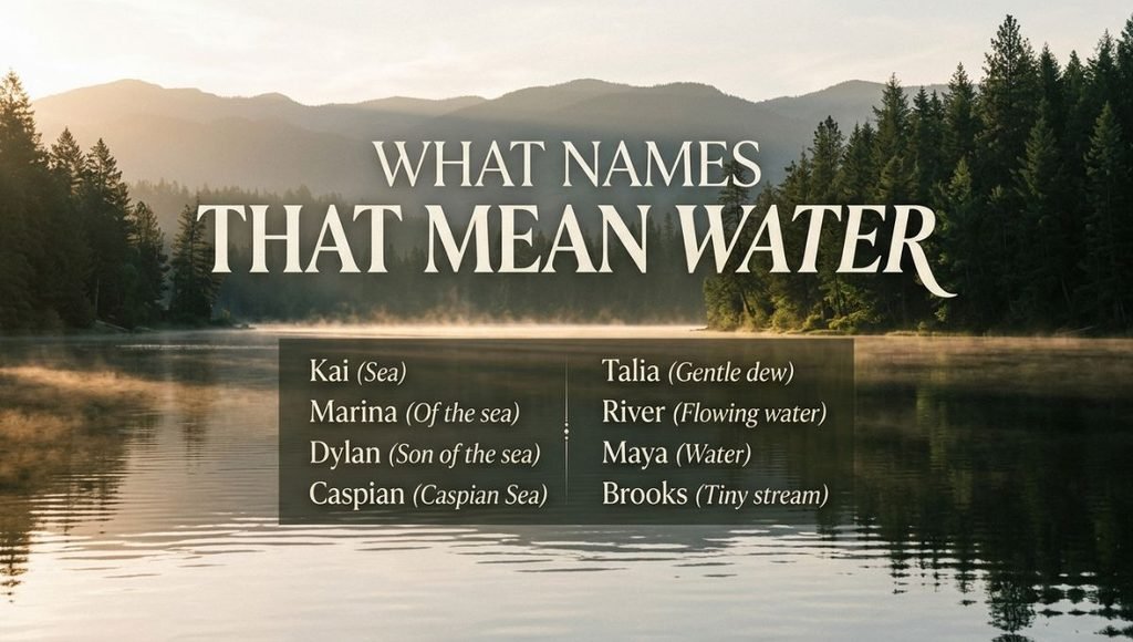 What Names That Mean Water