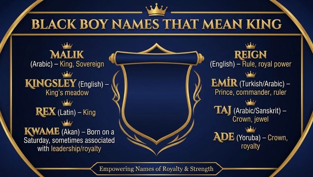 black boy names that mean king