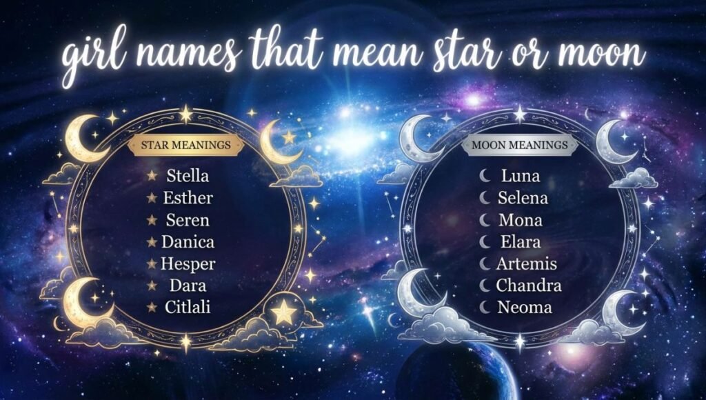 girl names that mean star or moon