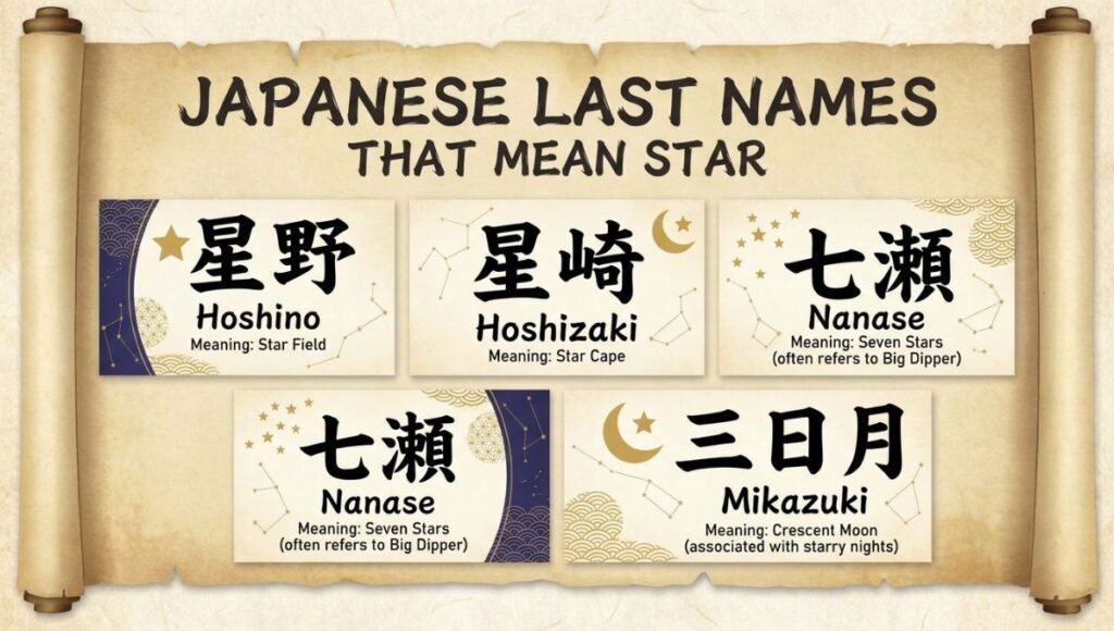 japanese last names that mean star
