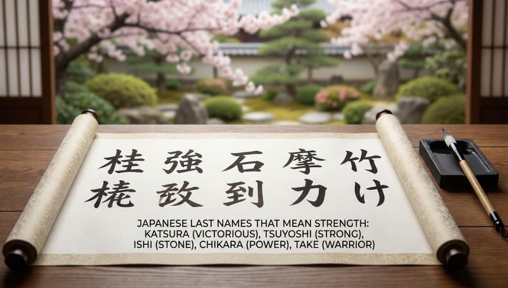 japanese last names that mean strength