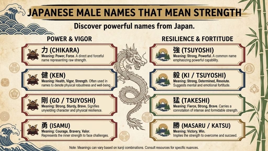 japanese male names that mean strength